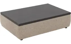Goossens hocker lago bruin stof - 8252194-{merk}-lago-hocker-stof-01